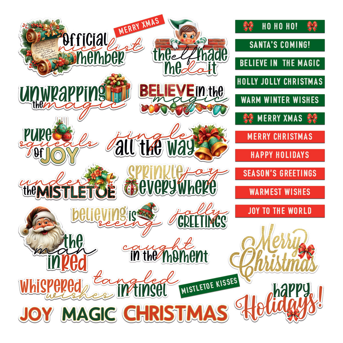 49 AND MARKET 49 AND MARKET JOLLY JINGLES CHIPBOARD SENTIMENTS 32 PIECES