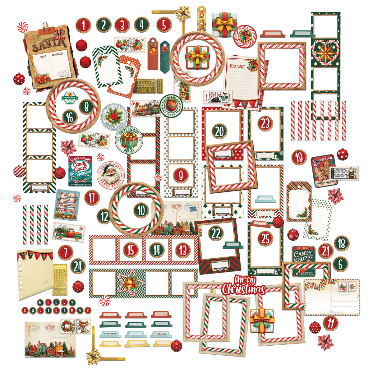 49 AND MARKET 49 AND MARKET JOLLY JINGLES EPHEMERA FRAMES 149 PIECES