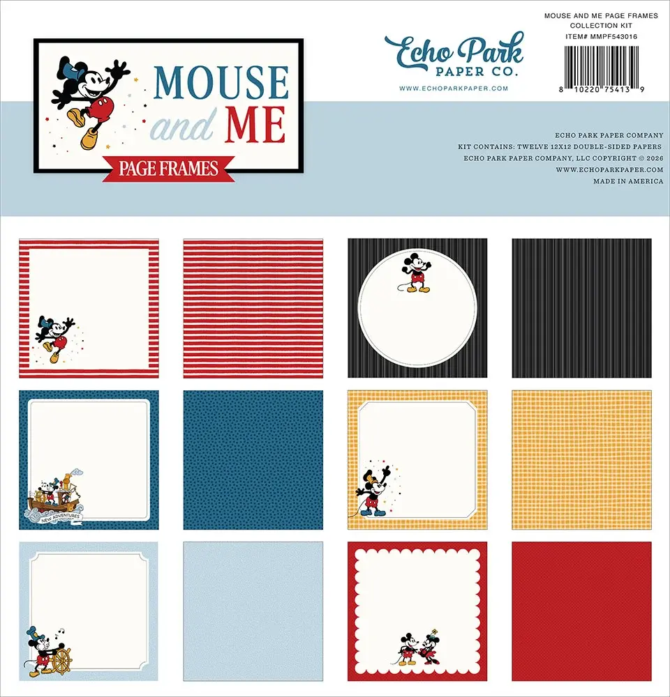 ECHO PARK PAPER ECHO PARK MOUSE AND ME PAGE FRAMES 12x12 COLLECTION KIT