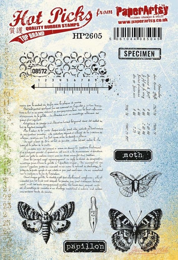 PAPER ARTSY PAPER ARTSY HOT PICKS HP2605 CLING STAMP SET