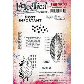 PAPER ARTSY PAPER ARTSY ECLECTICA MAGS WOODCOCK EMW009 CLING STAMP SET