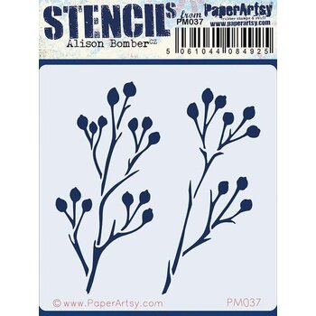 PAPER ARTSY PAPER ARTSY ALISON BOMBER PM037 MINI STENCIL