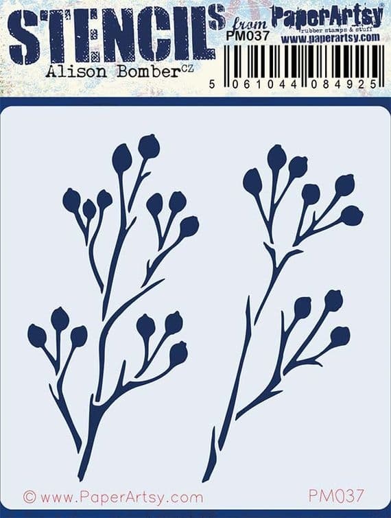 PAPER ARTSY PAPER ARTSY ALISON BOMBER PM037 MINI STENCIL