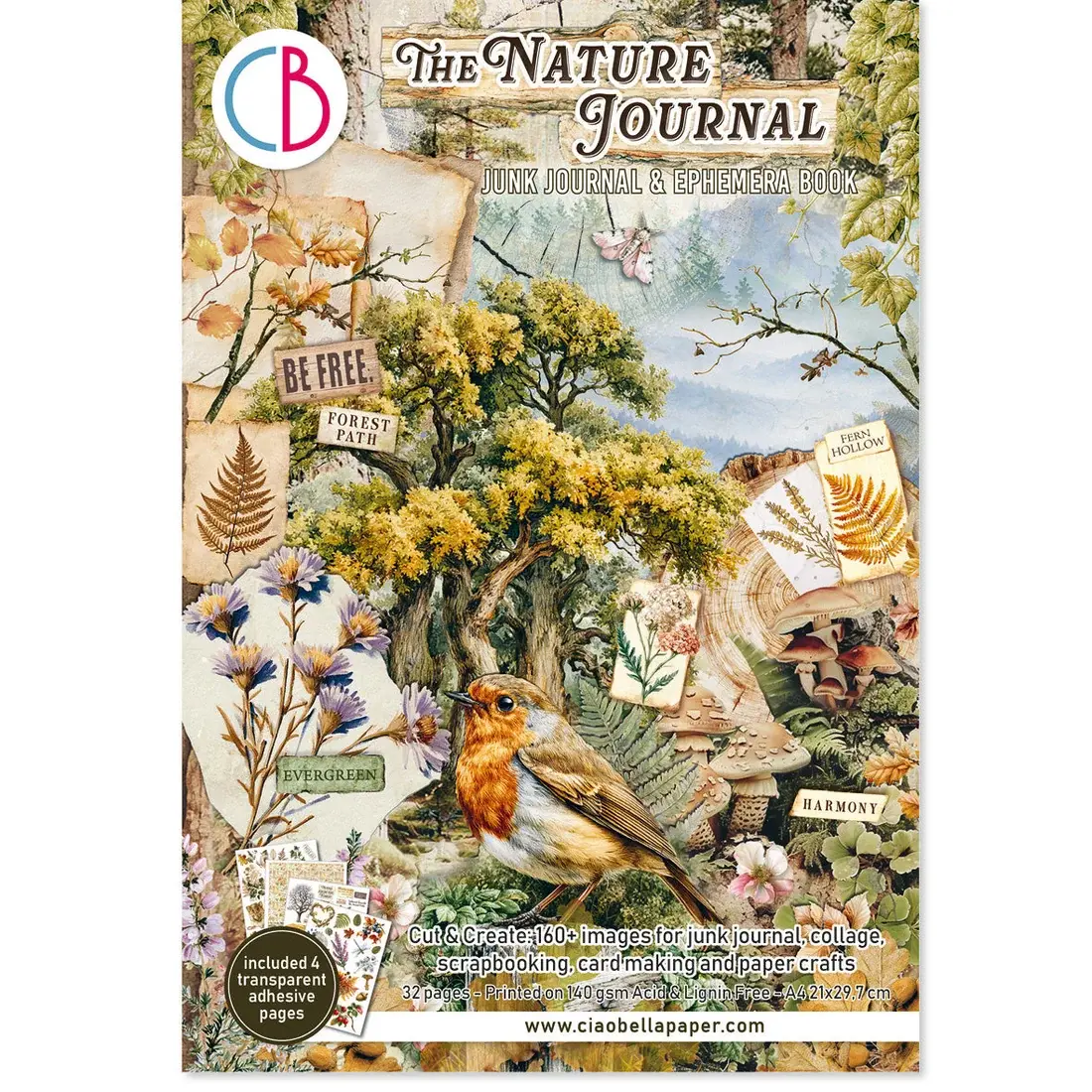 CIAO BELLA CIAO BELLA THE NATURE JOURNAL JUNK JOURNAL & EPHEMERA 32/PK