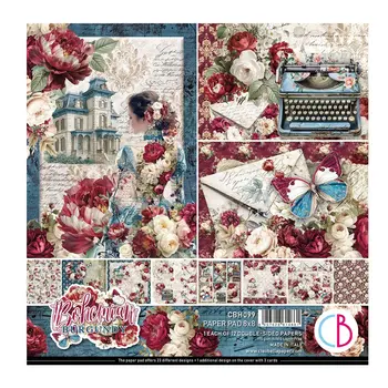 CIAO BELLA CIAO BELLA BOHEMIAN BURGUNDY 8x8 PAPER PAD 12 SHEETS