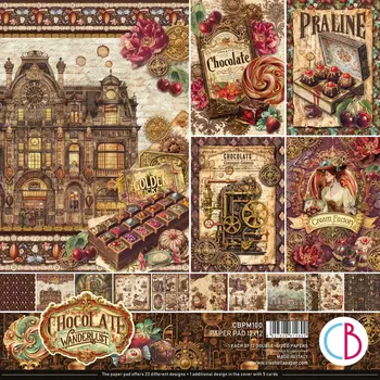CIAO BELLA CIAO BELLA CHOCOLATE WANDERLUST 12x12 PAPER PAD 12 SHEETS