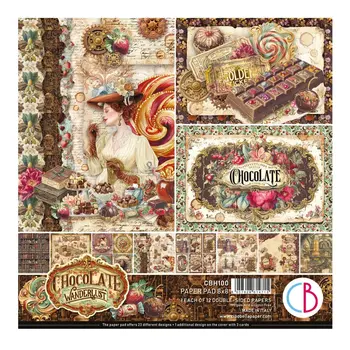 CIAO BELLA CIAO BELLA CHOCOLATE WANDERLUST 8x8 PAPER PAD 12 SHEETS