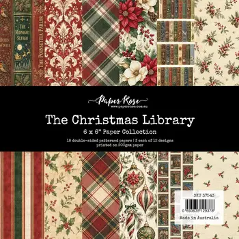 PAPER ROSE PAPER ROSE THE CHRISTMAS LIBRARY 6x6 PAPER COLLECTION