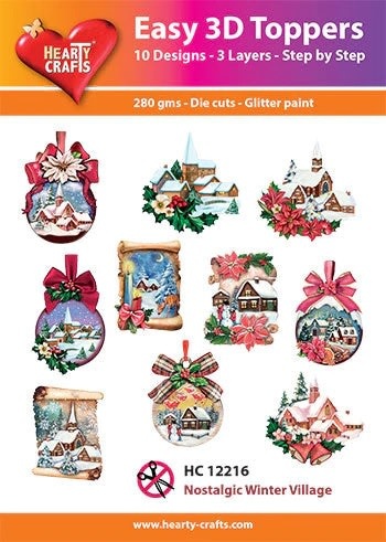 HEARTY CRAFTS NOSTALGIC WINTER VILLAGE EASY 3D TOPPERS