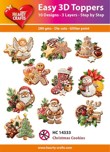 HEARTY CRAFTS CHRISTMAS COOKIES EASY 3D TOPPERS