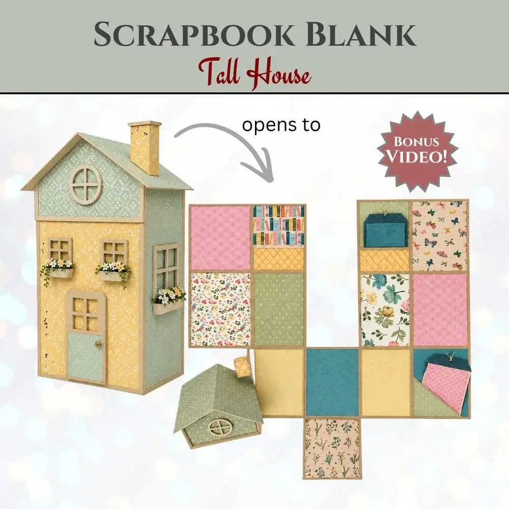 CRAFTREAT CRAFTREAT SCRAPBOOK BLANK KRAFT TALL HOUSE