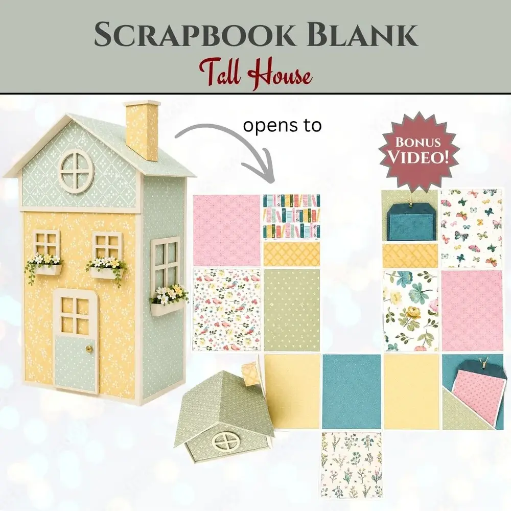 CRAFTREAT CRAFTREAT SCRAPBOOK BLANK WHITE TALL HOUSE