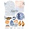 3QUARTER DESIGNS 3QUARTER DESIGNS DUSKY FLORAL A4 MINI PROJECT SHEETS