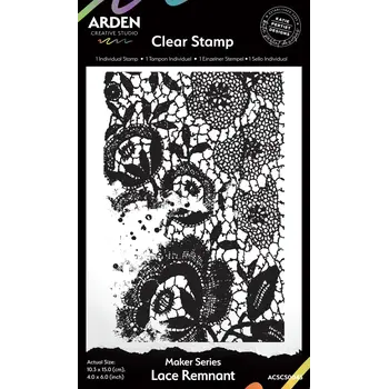 ARDEN CREATIVE STUDIO ARDEN CREATIVE STUDIO MAKER SERIES LACE REMNANT 4x6 BACKGROUND CLEAR STAMP