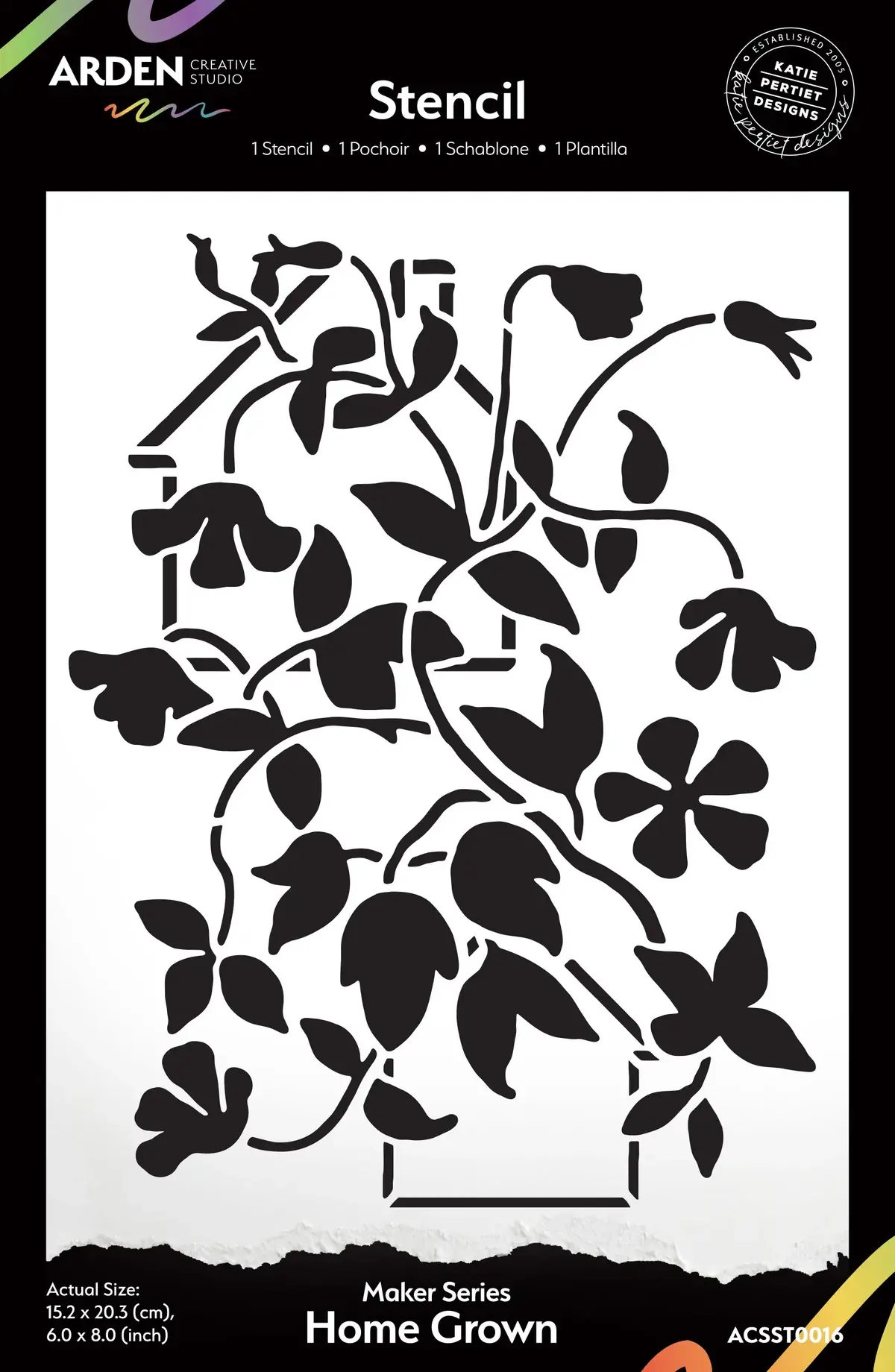 ARDEN CREATIVE STUDIO ARDEN CREATIVE STUDIO MAKER SERIES HOME GROWN 6x8 STENCIL