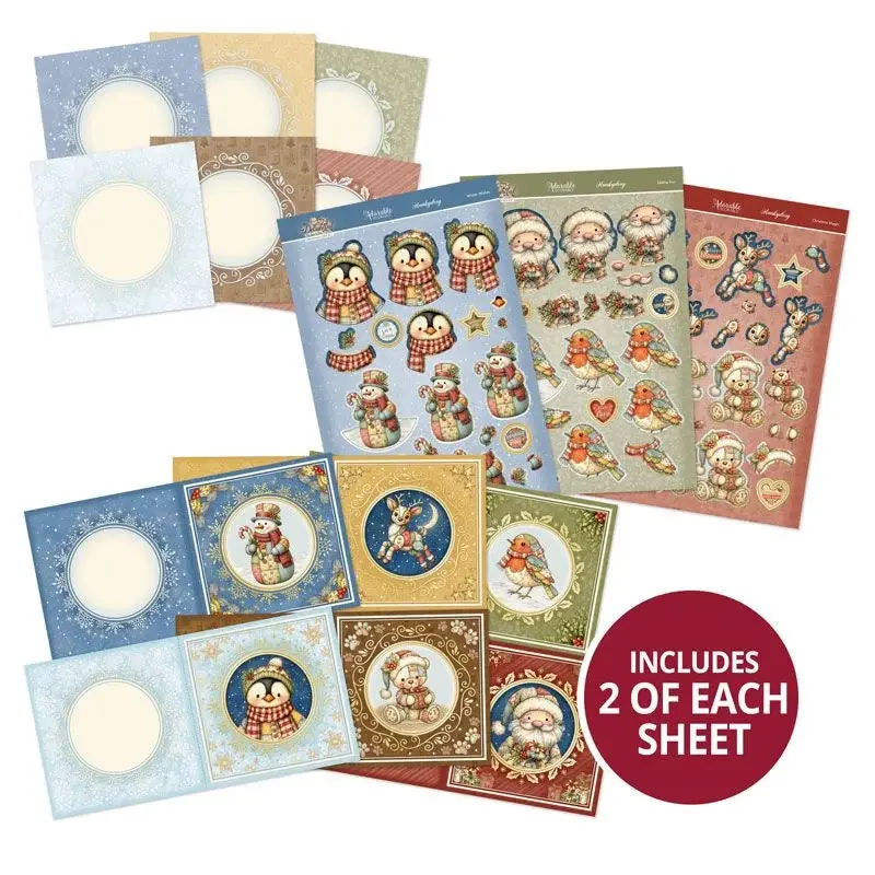 HUNKYDORY CRAFTS LTD. HUNKYDORY DELIGHTFUL PATCHWORK PALS DECOUPAGE CARD KIT