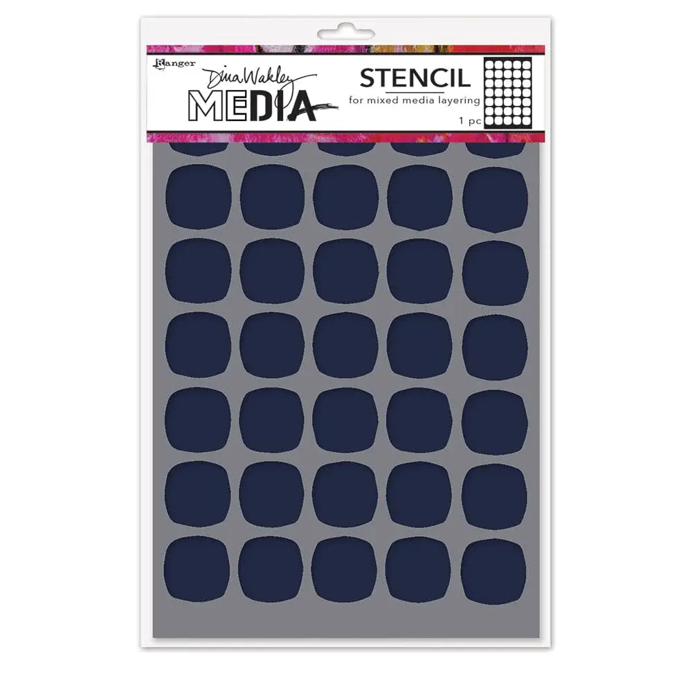 RANGER RANGER DINA WAKLEY MEDIA SMALL SQUOVALS 6x9 STENCIL