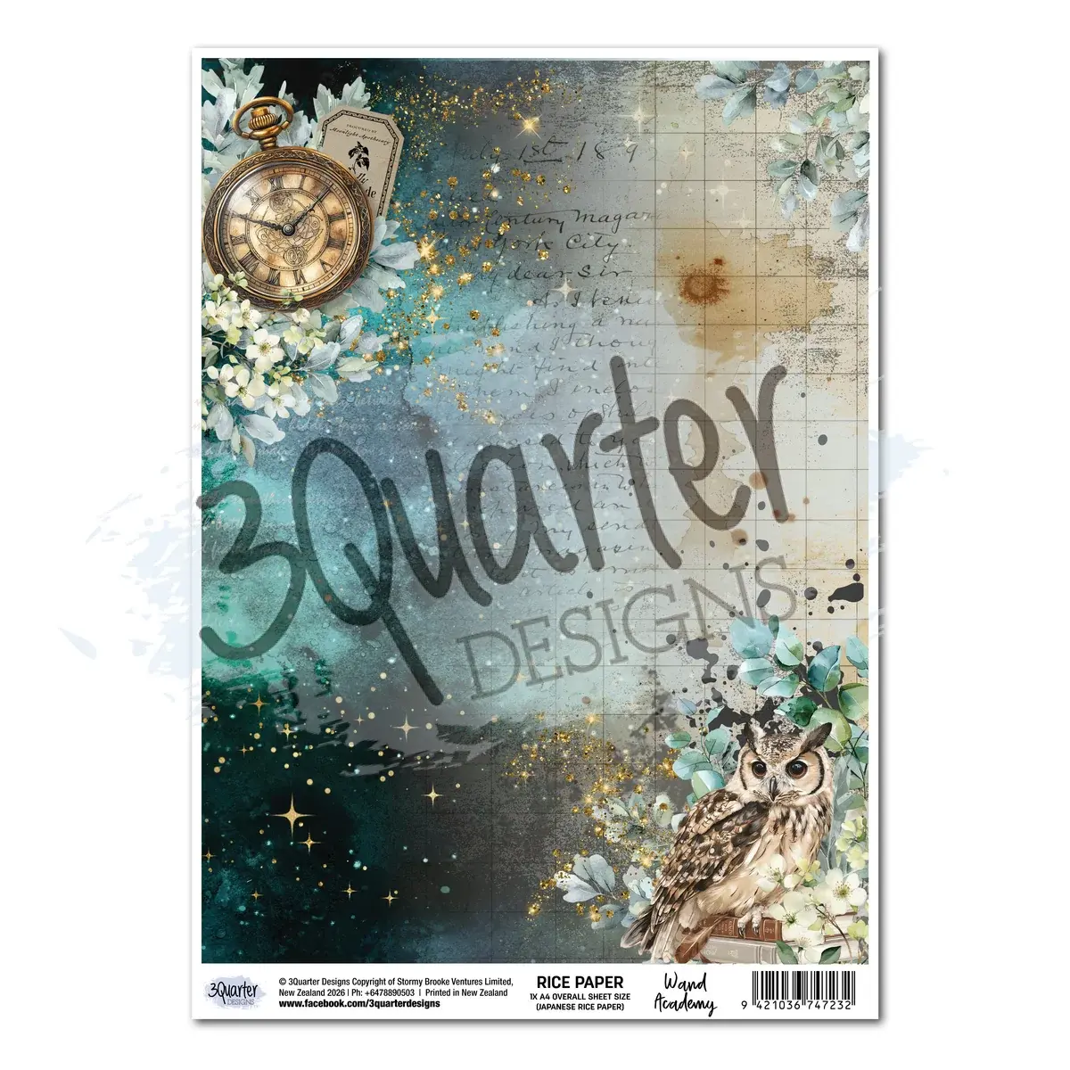 3QUARTER DESIGNS 3QUARTER DESIGNS WAND ACADEMY A4 RICE PAPER