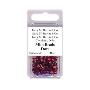 GARY M. BURLIN GARY BURLIN RED DOT MINI METAL BRADS 100/PK