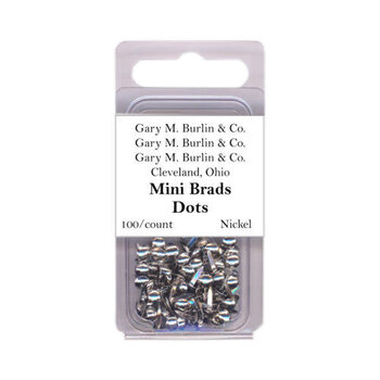 GARY M. BURLIN GARY BURLIN NICKEL DOT MINI METAL BRADS 100/PK