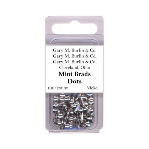 GARY M. BURLIN GARY BURLIN NICKEL DOT MINI METAL BRADS 100/PK