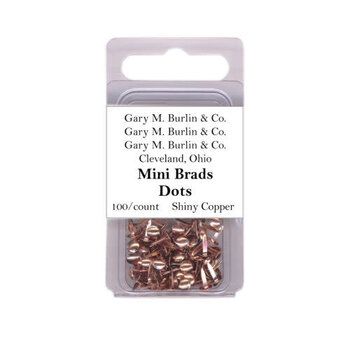 GARY M. BURLIN GARY BURLIN SHINY COPPER DOT MINI METAL BRADS 100/PK