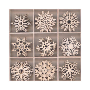 GARY M. BURLIN GARY BURLIN SNOWFLAKES WOODEN ELEMENTS 45/PK