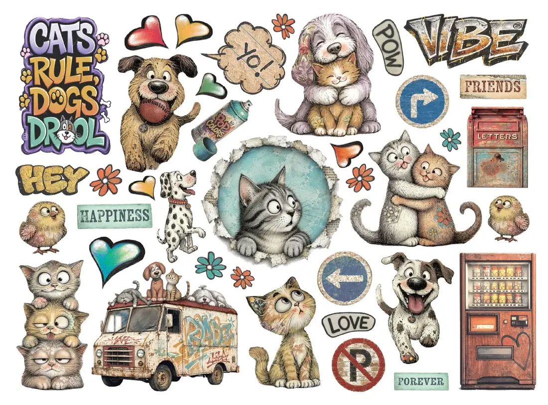 STAMPERIA STAMPERIA FURRY FRIENDS 2 CHIPBOARD DIE CUTS