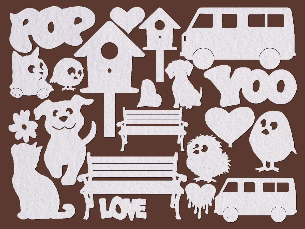 STAMPERIA STAMPERIA FURRY FRIENDS 2 SHAPES LASER CUT