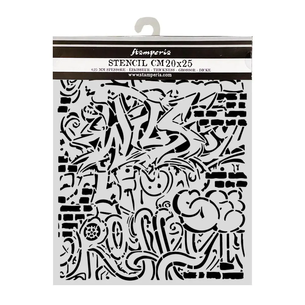 STAMPERIA STAMPERIA FURRY FRIENDS 2 GRAFFITI 20x25cm STENCIL