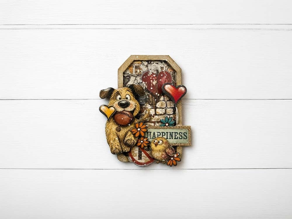 STAMPERIA STAMPERIA FURRY FRIENDS 2 COOL STREET BRICKS 12x25cm STENCIL