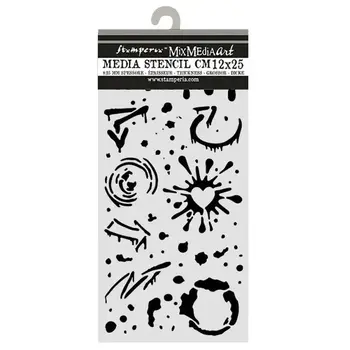 STAMPERIA STAMPERIA FURRY FRIENDS 2 INK SPLATTERS 12x25cm STENCIL