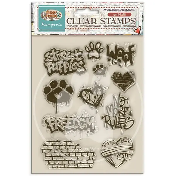 STAMPERIA STAMPERIA FURRY FRIENDS 2 CLEAR STAMP SET