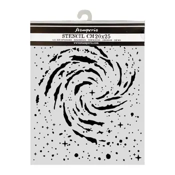 STAMPERIA STAMPERIA COSMOS SWIRLING NEBULA 20x25cm STENCIL