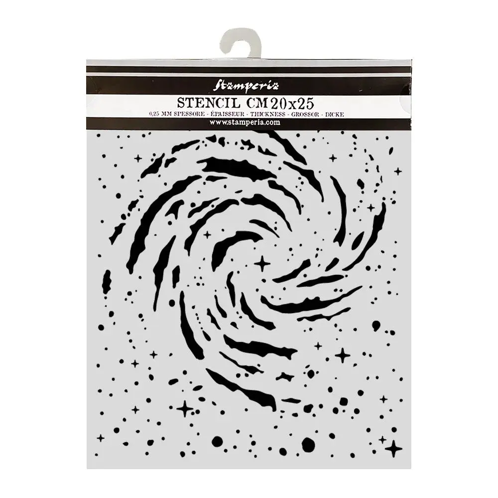 STAMPERIA STAMPERIA COSMOS SWIRLING NEBULA 20x25cm STENCIL
