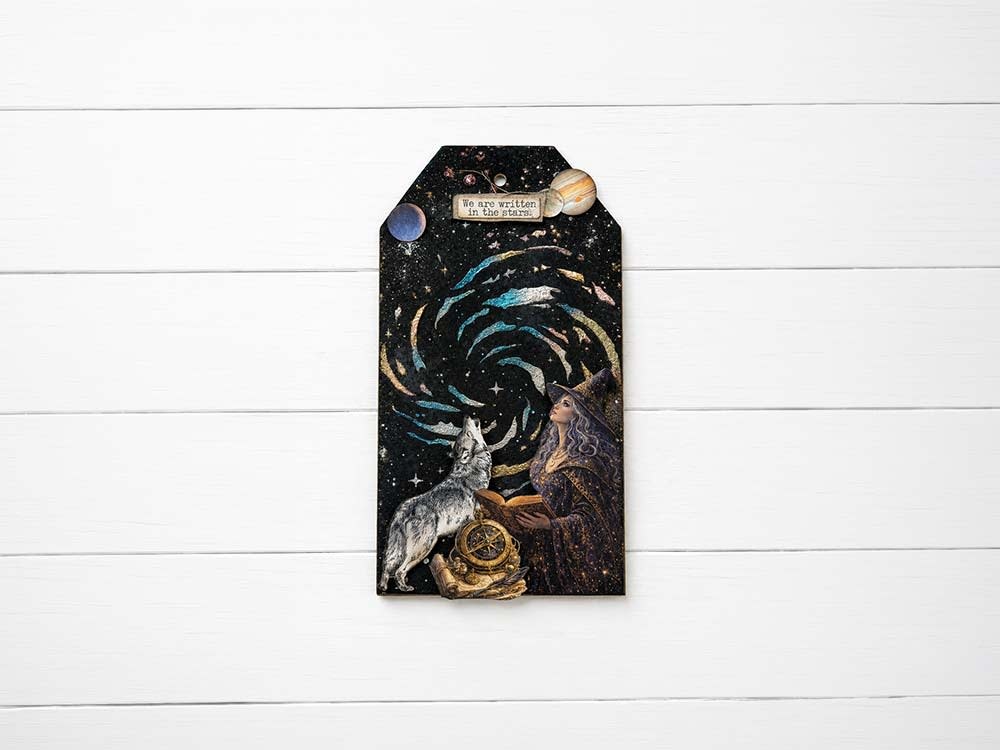 STAMPERIA STAMPERIA COSMOS SWIRLING NEBULA 20x25cm STENCIL