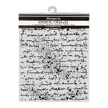 STAMPERIA STAMPERIA COSMOS HANDWRITING 20x25cm STENCIL