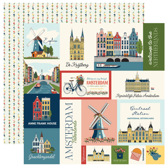 CARTA BELLA CARTA BELLA AMSTERDAM MULTI JOURNALING CARDS 12x12 CARDSTOCK