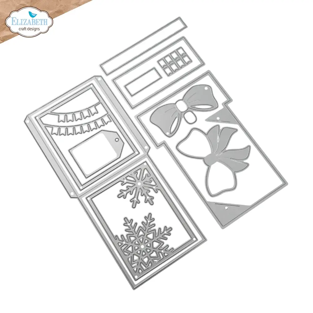 ELIZABETH CRAFT DESIGNS ELIZABETH CRAFT DESIGNS PAPER FLOWERS WARM WISHES DECORATIVE GIFT CARD HOLDER DIE SET