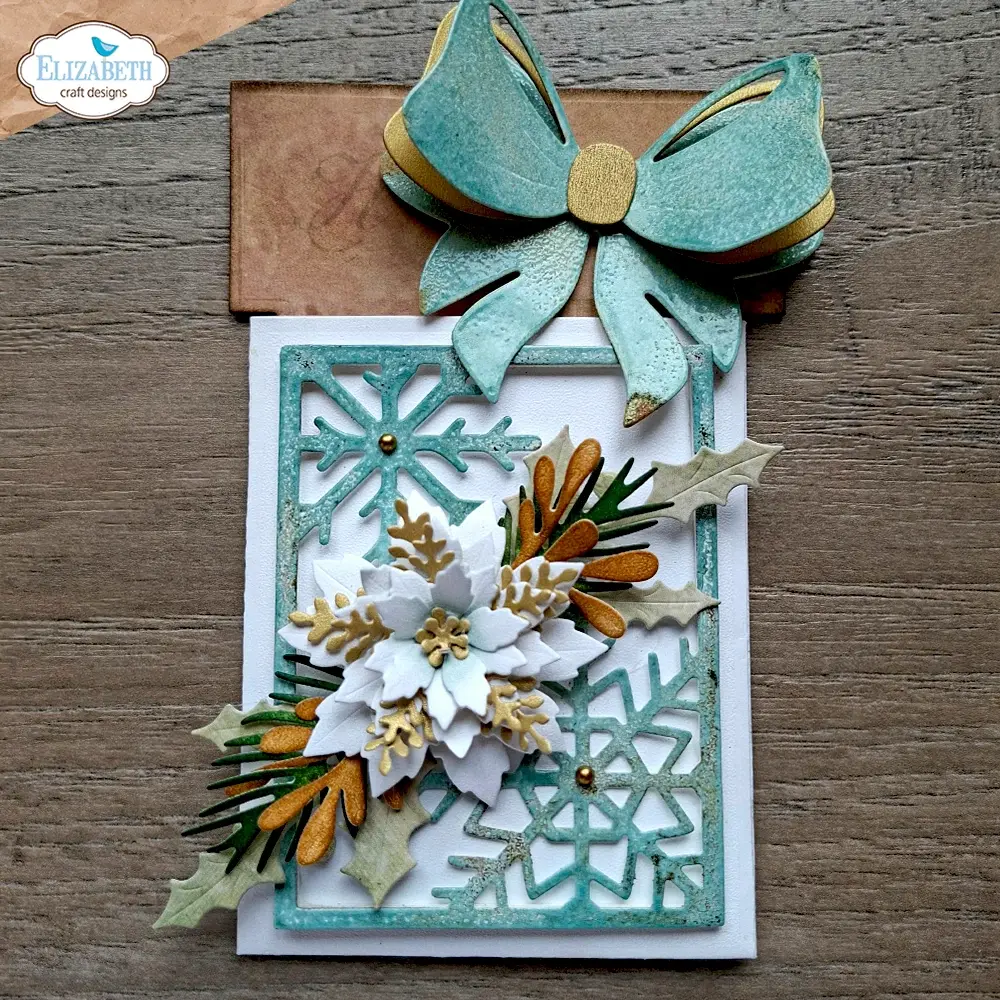 ELIZABETH CRAFT DESIGNS ELIZABETH CRAFT DESIGNS PAPER FLOWERS WARM WISHES DECORATIVE GIFT CARD HOLDER DIE SET