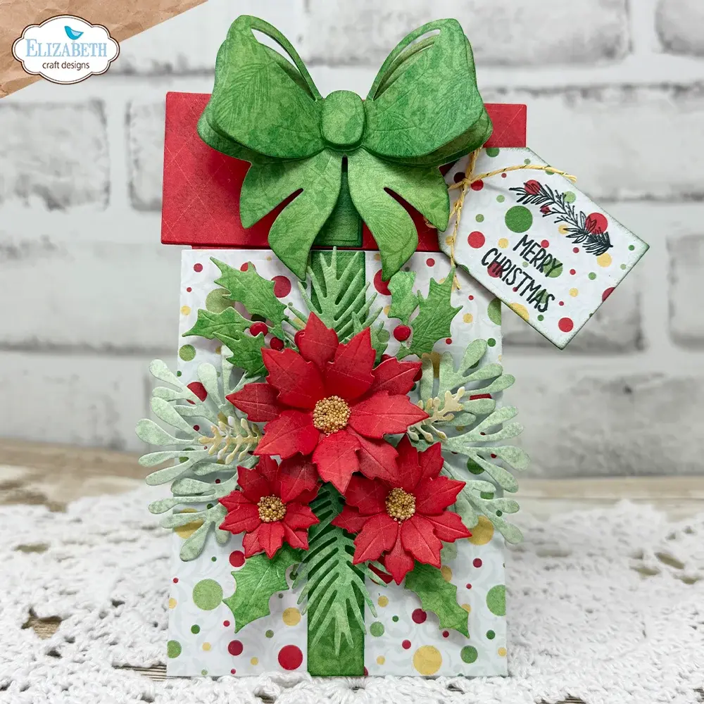 ELIZABETH CRAFT DESIGNS ELIZABETH CRAFT DESIGNS PAPER FLOWERS WARM WISHES FESTIVE FLORAL AND FOLIAGE DIE SET