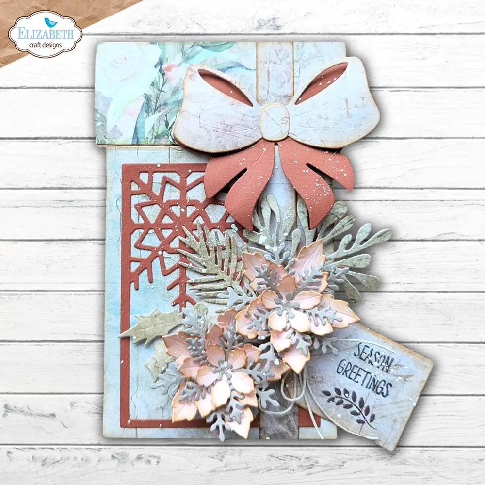 ELIZABETH CRAFT DESIGNS ELIZABETH CRAFT DESIGNS PAPER FLOWERS WARM WISHES FESTIVE FLORAL AND FOLIAGE DIE SET