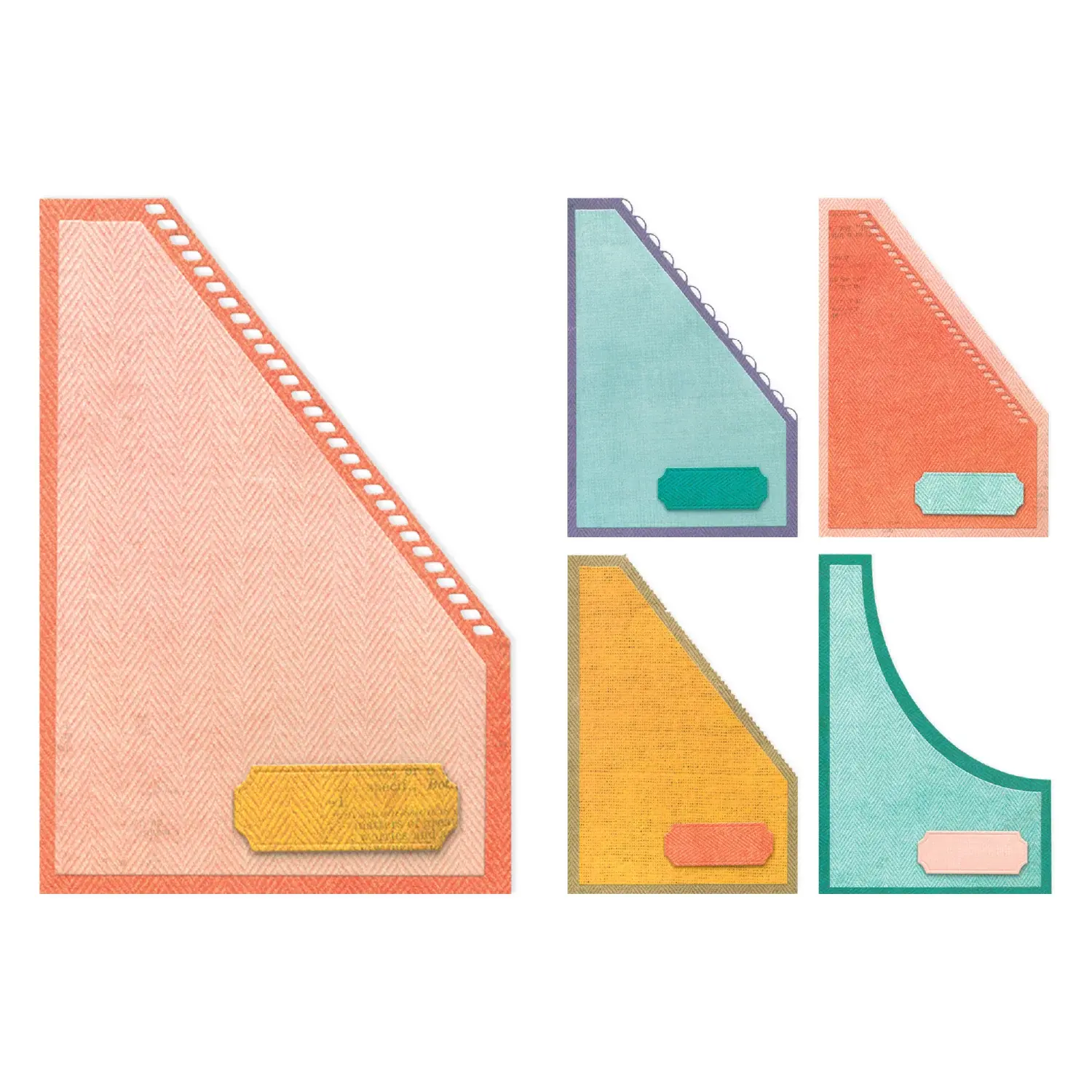SIZZIX SIZZIX 49 AND MARKET THINLITS SNAP AND SWAP SLANTED POCKET DIE SET