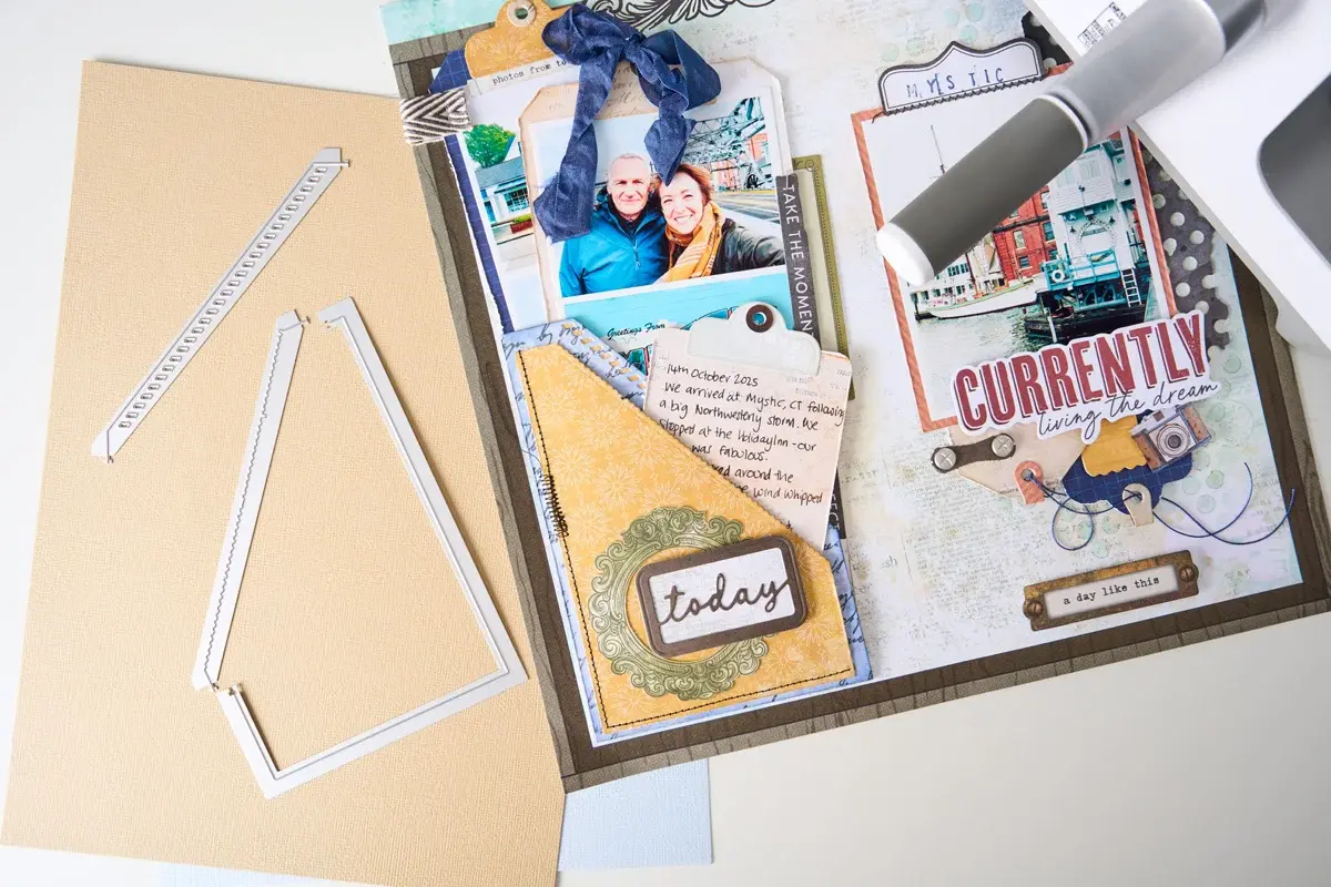 SIZZIX SIZZIX 49 AND MARKET THINLITS SNAP AND SWAP SLANTED POCKET DIE SET