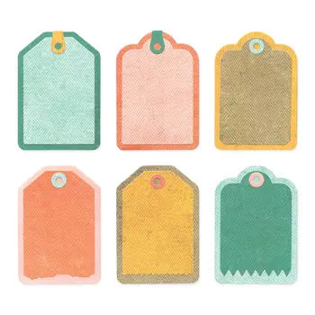 SIZZIX SIZZIX 49 AND MARKET THINLITS SNAP AND SWAP MINI TAGS DIE SET