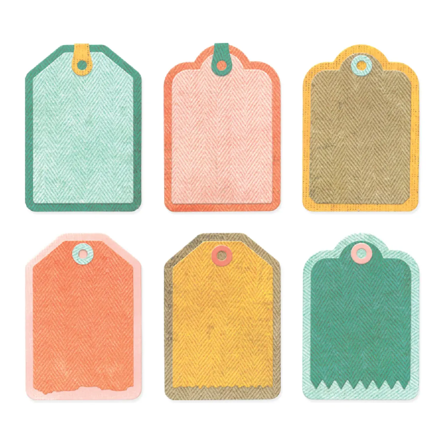 SIZZIX SIZZIX 49 AND MARKET THINLITS SNAP AND SWAP MINI TAGS DIE SET
