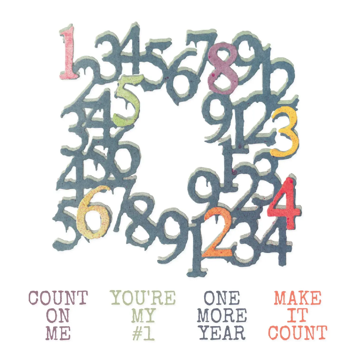 SIZZIX SIZZIX SETH APTER THINLITS RECOUNT STAMP AND DIE SET