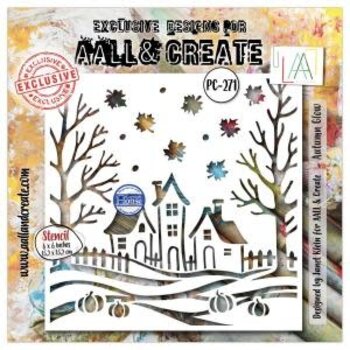 AALL & CREATE AALL & CREATE JANET KLEIN #271 AUTUMN GLOW 6X6 STENCIL