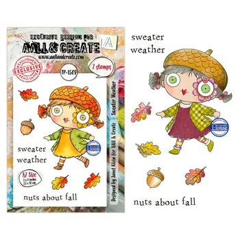 AALL & CREATE AALL & CREATE JANET KLEIN #1509 SWEATER WEATHER A7 CLEAR STAMP SET