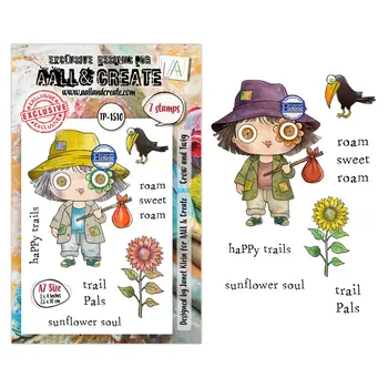 AALL & CREATE AALL & CREATE JANET KLEIN #1510 CROW AND TWIG A7 CLEAR STAMP SET